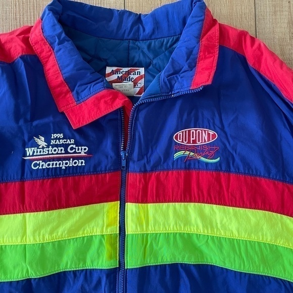 VINTAGE NASCAR Jeff Gordon 24  DuPont American made racing jacket - Picture 6 of 7